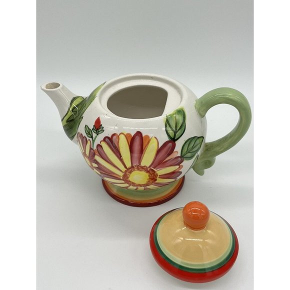 Young's Heartfelt Kitchen Creations Vintage Ceramic Teapot Sunflowers - Picture 7 of 10